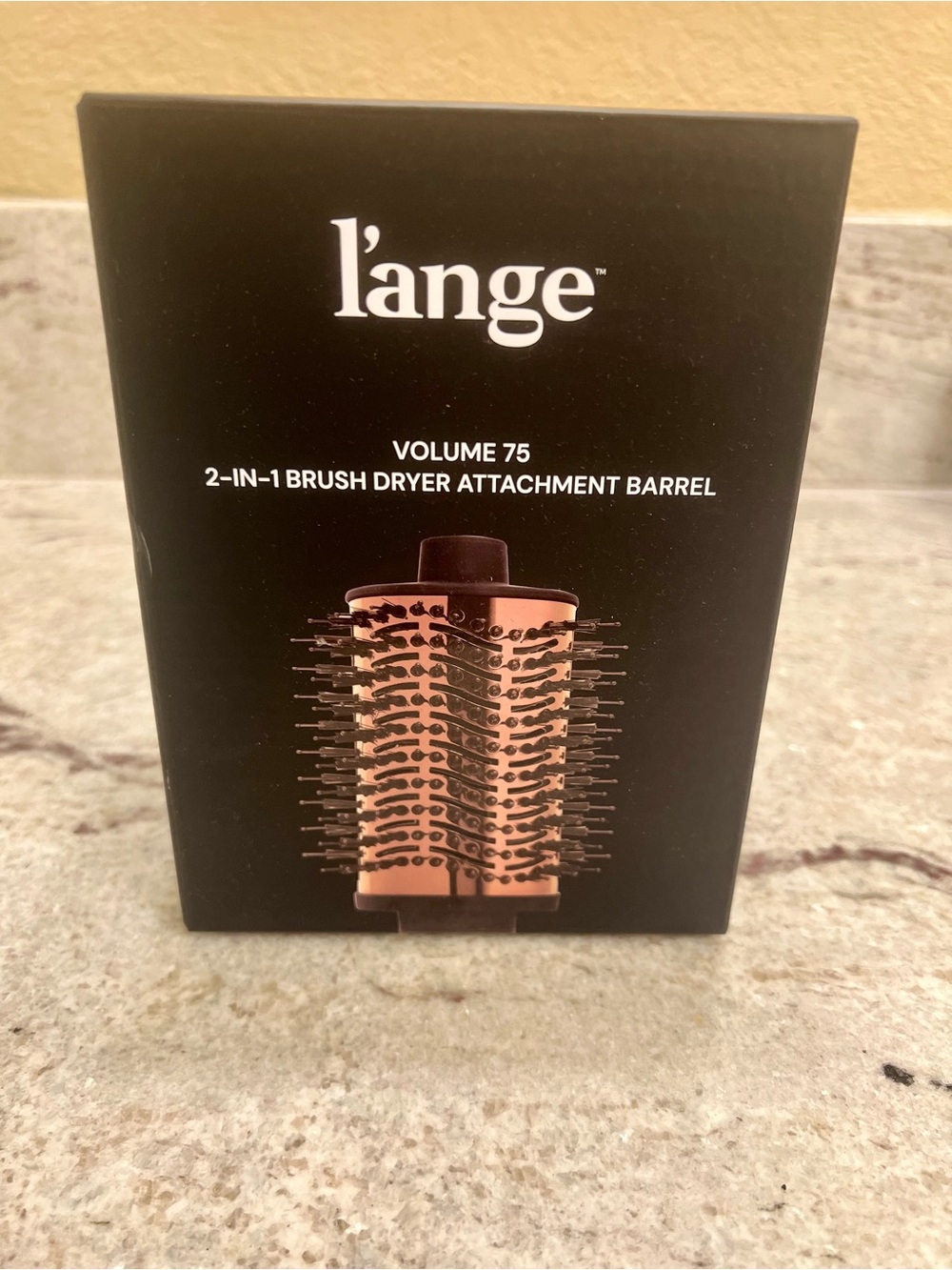 NWT l'ange Volume 75 2-in-1 Brush Dryer Attachment Barrel - Black & Rose Gold